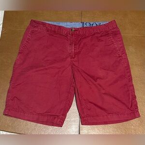 1901, Men's Red Casual Chino Shorts, Size-36